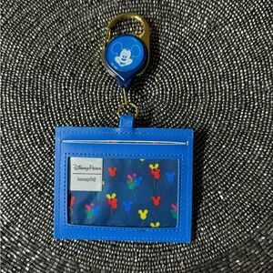 Mickey Mouse retractable ID and two card wallet holder